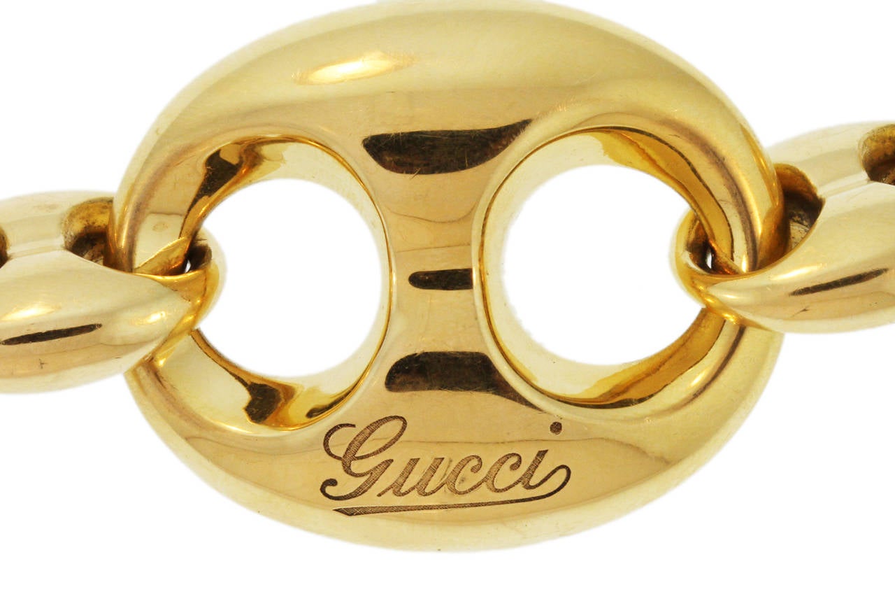 Gucci Gold Link Bracelet In Excellent Condition In Atlanta, GA