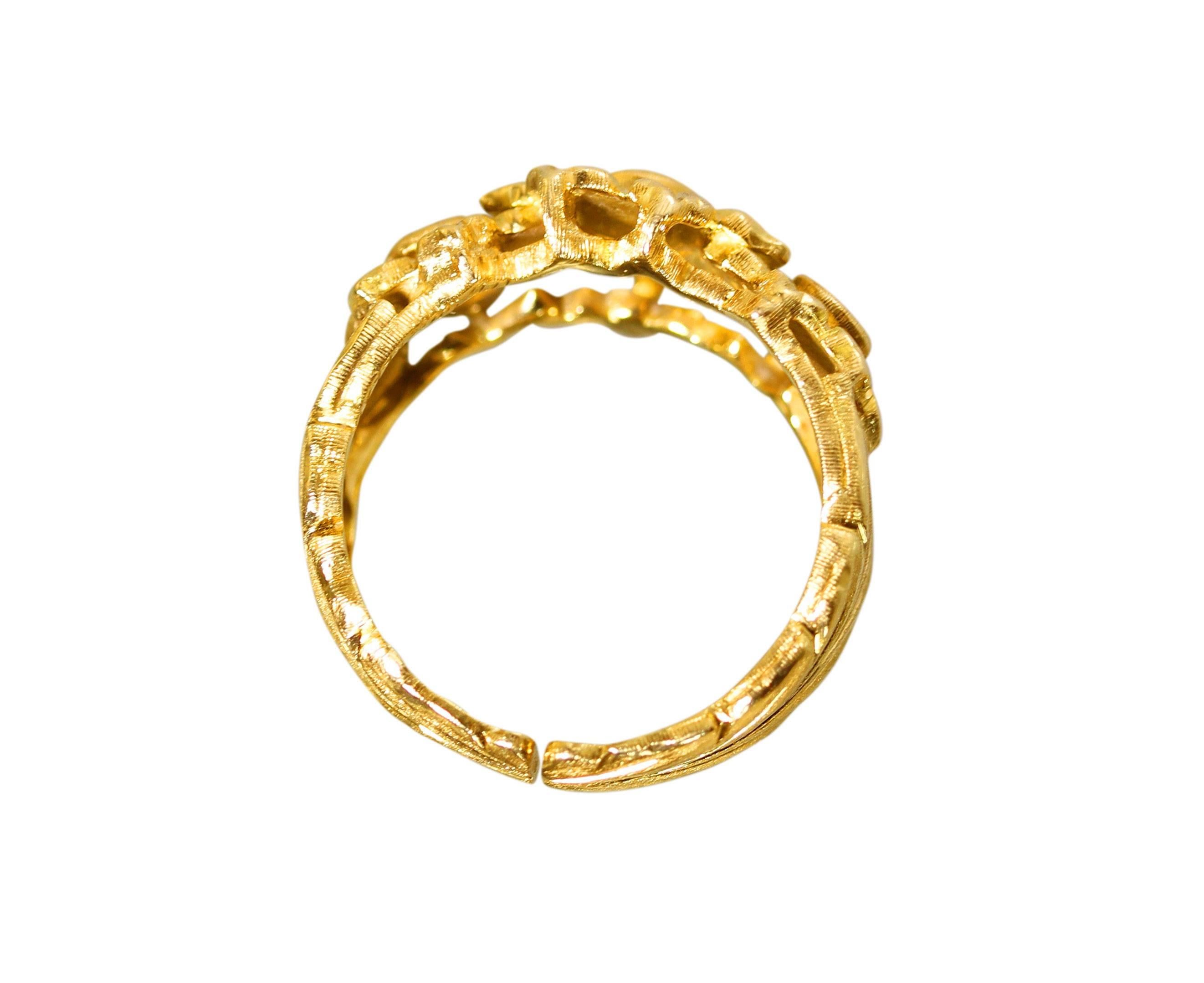Buccellati Diamond Gold Flower Ring 1