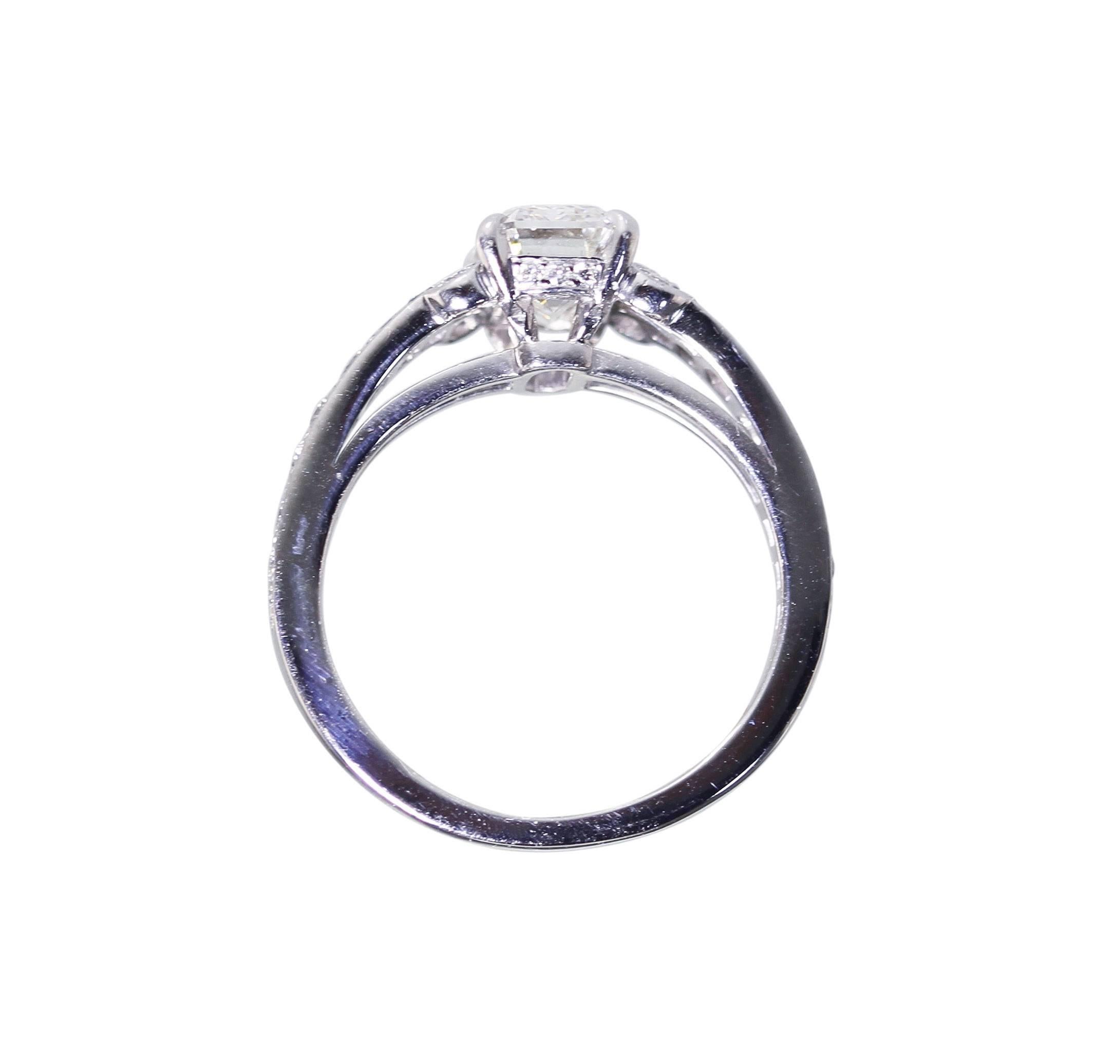 Cartier 1.55 Carat GIA Cert Diamond Platinum Engagement Ring 1