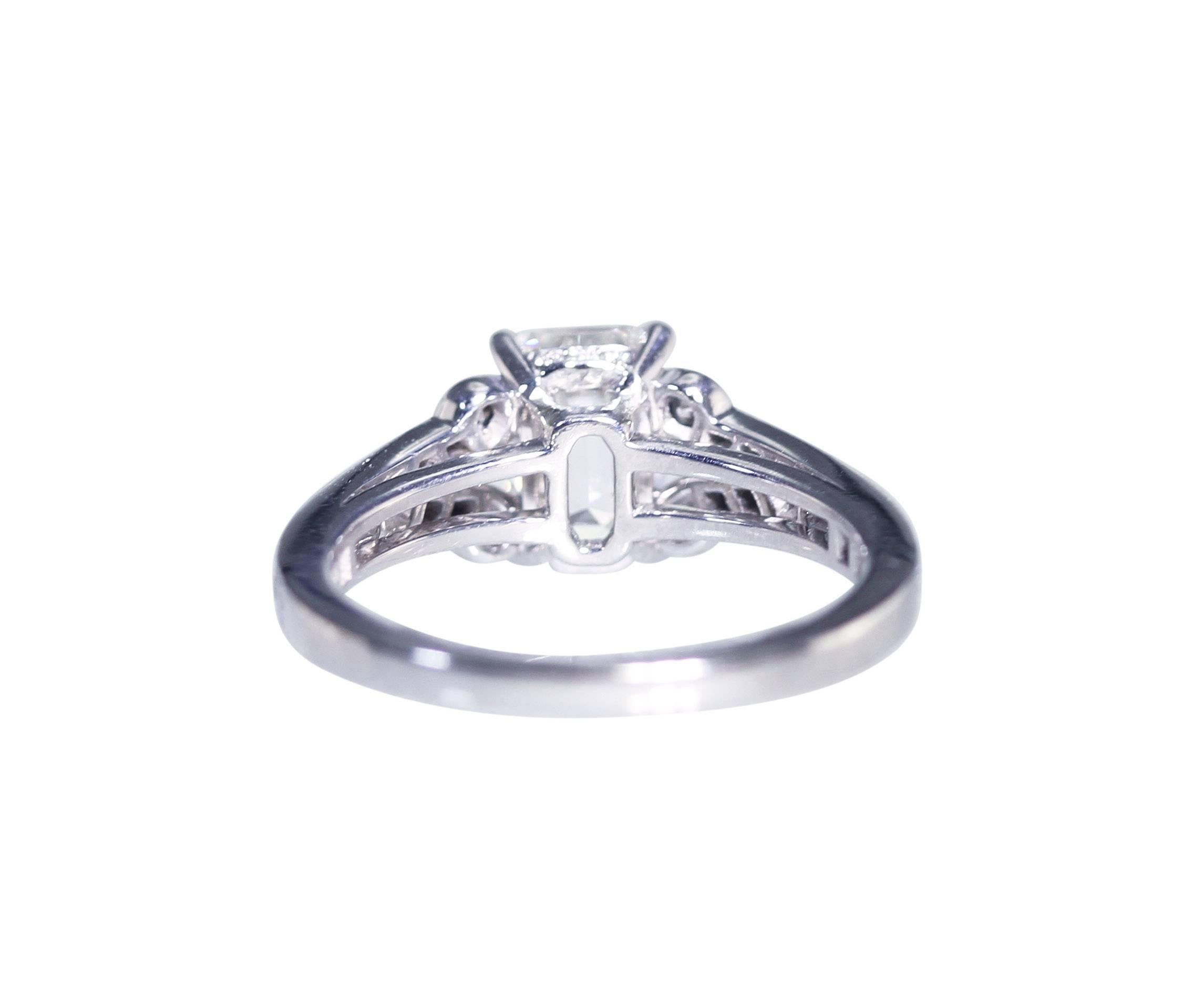 Women's Cartier 1.55 Carat GIA Cert Diamond Platinum Engagement Ring