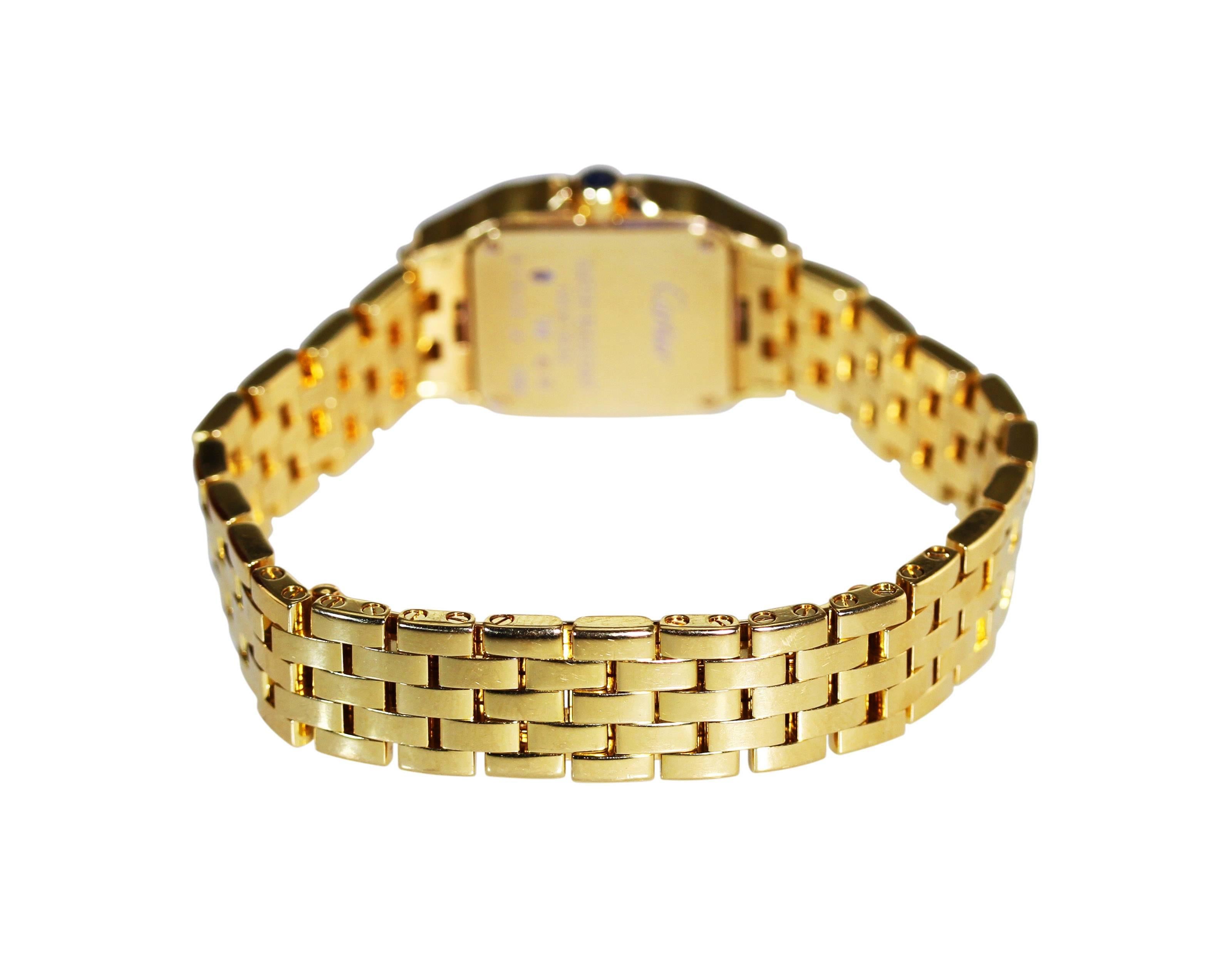 Women's Cartier Ladies Yellow Gold Santos Demoiselle Quartz Wristwatch For Sale