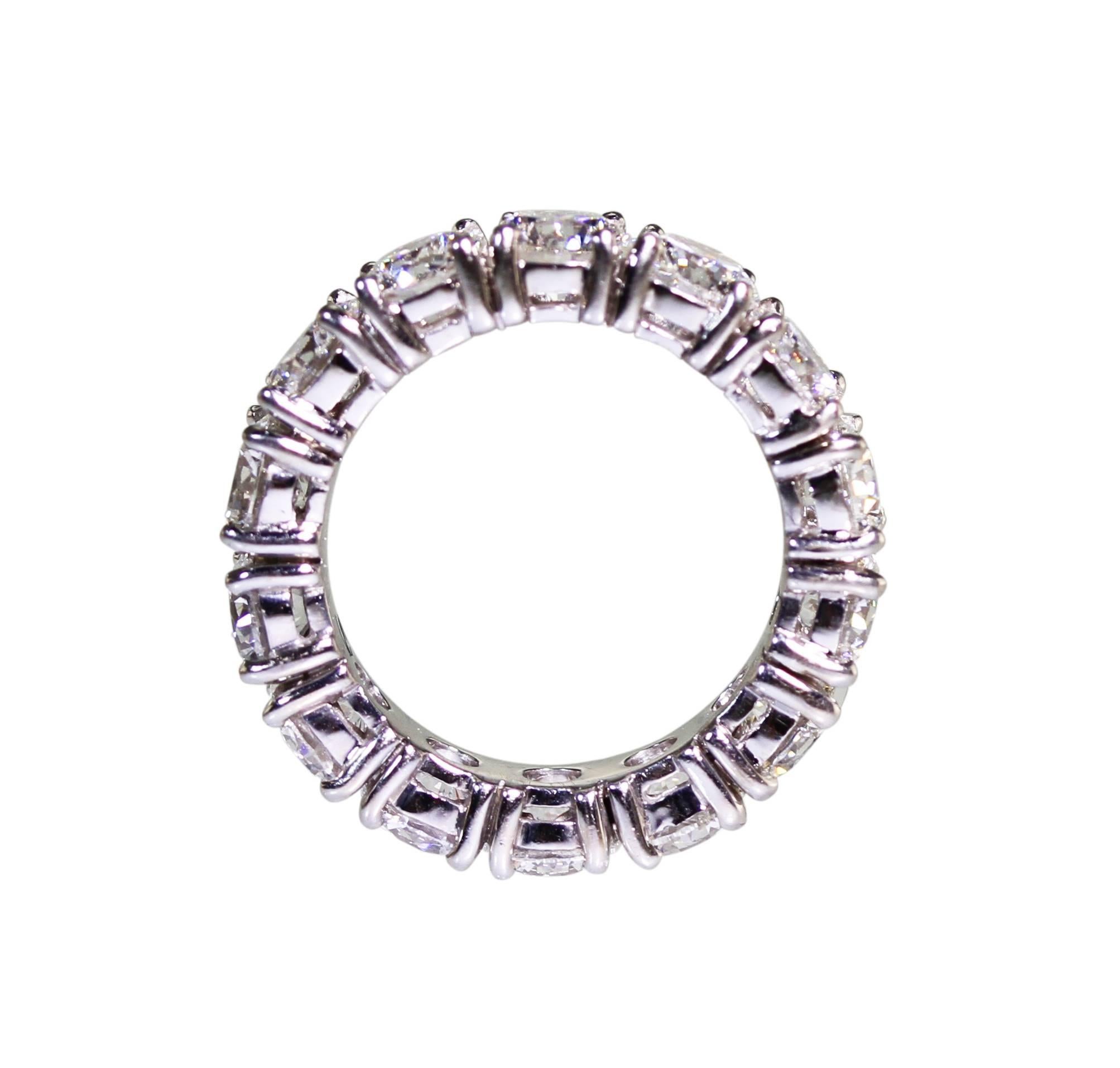 Graff 7.44 Carat Diamond Platinum Eternity Band Ring In Excellent Condition In Atlanta, GA