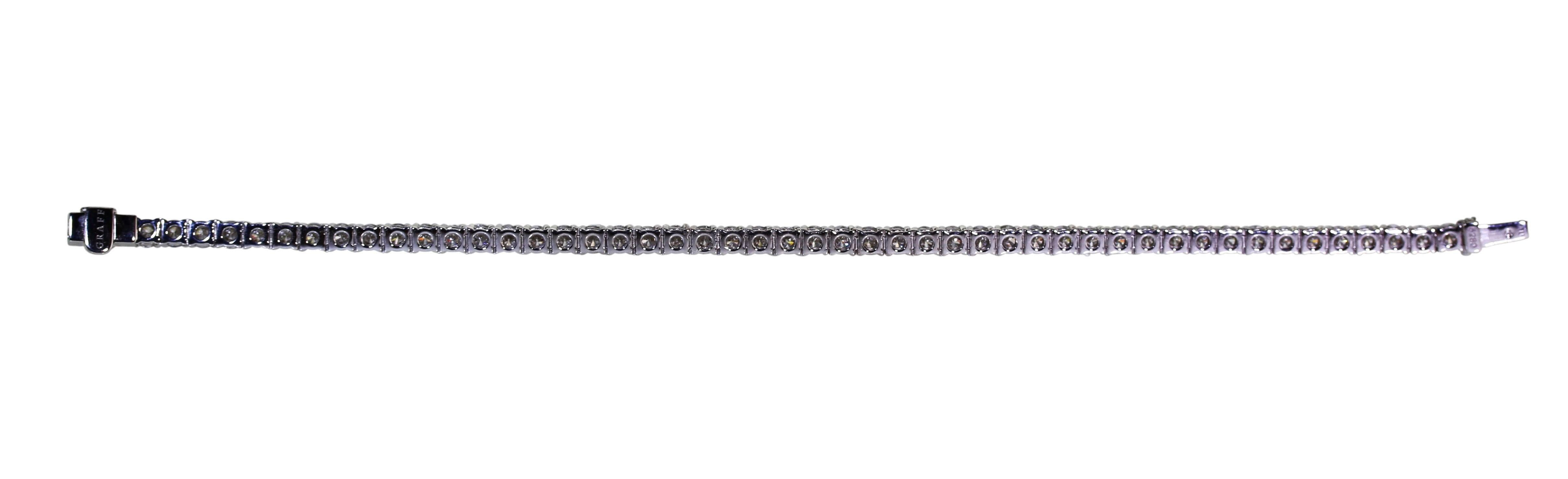 Women's or Men's Graff Diamond Gold Straight Line Bracelet