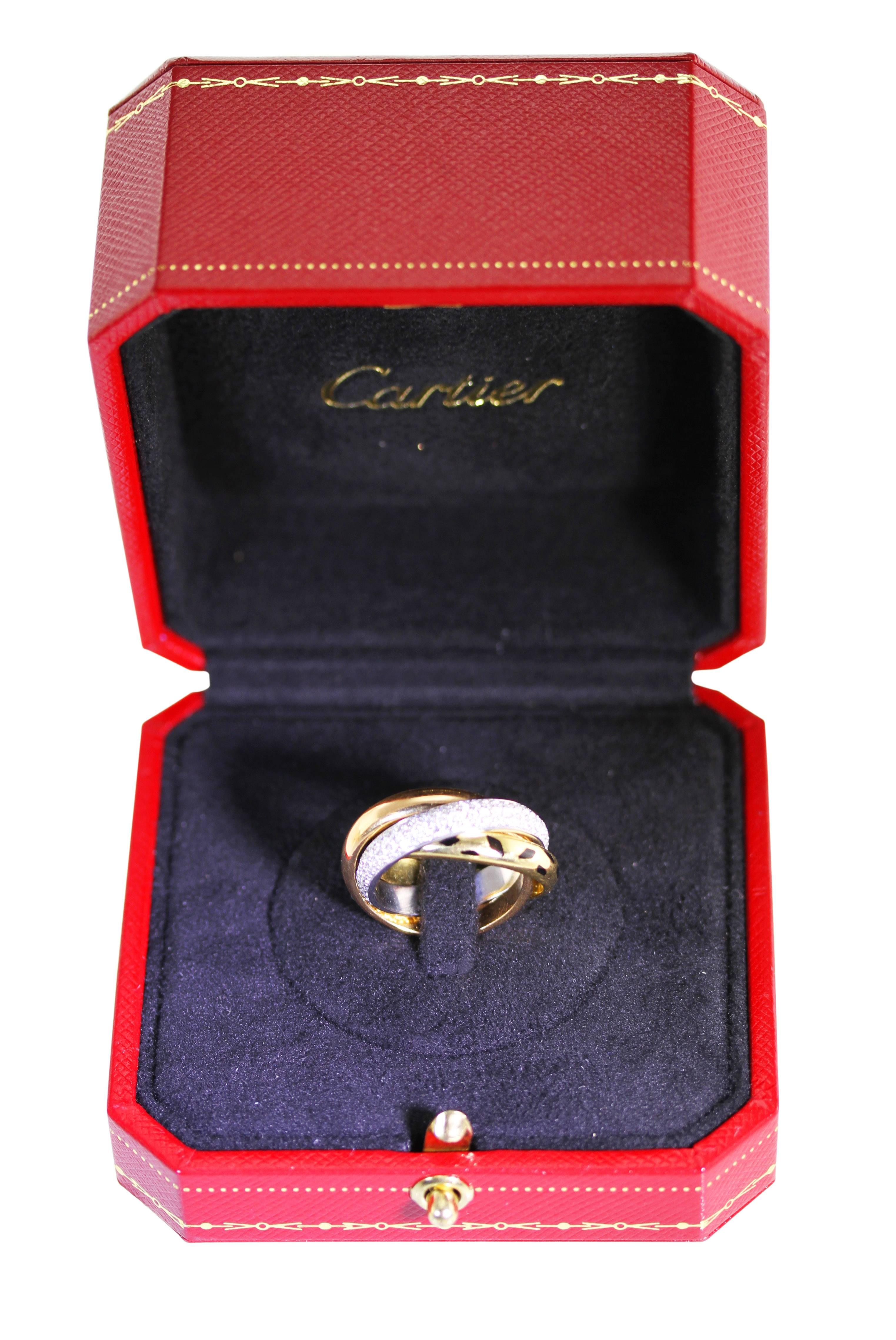 Women's Cartier Diamond Tricolor Gold 