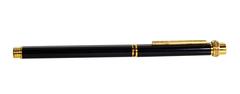 Cartier Black Lacquer Diamond Gilt Silver Lighter and Pen