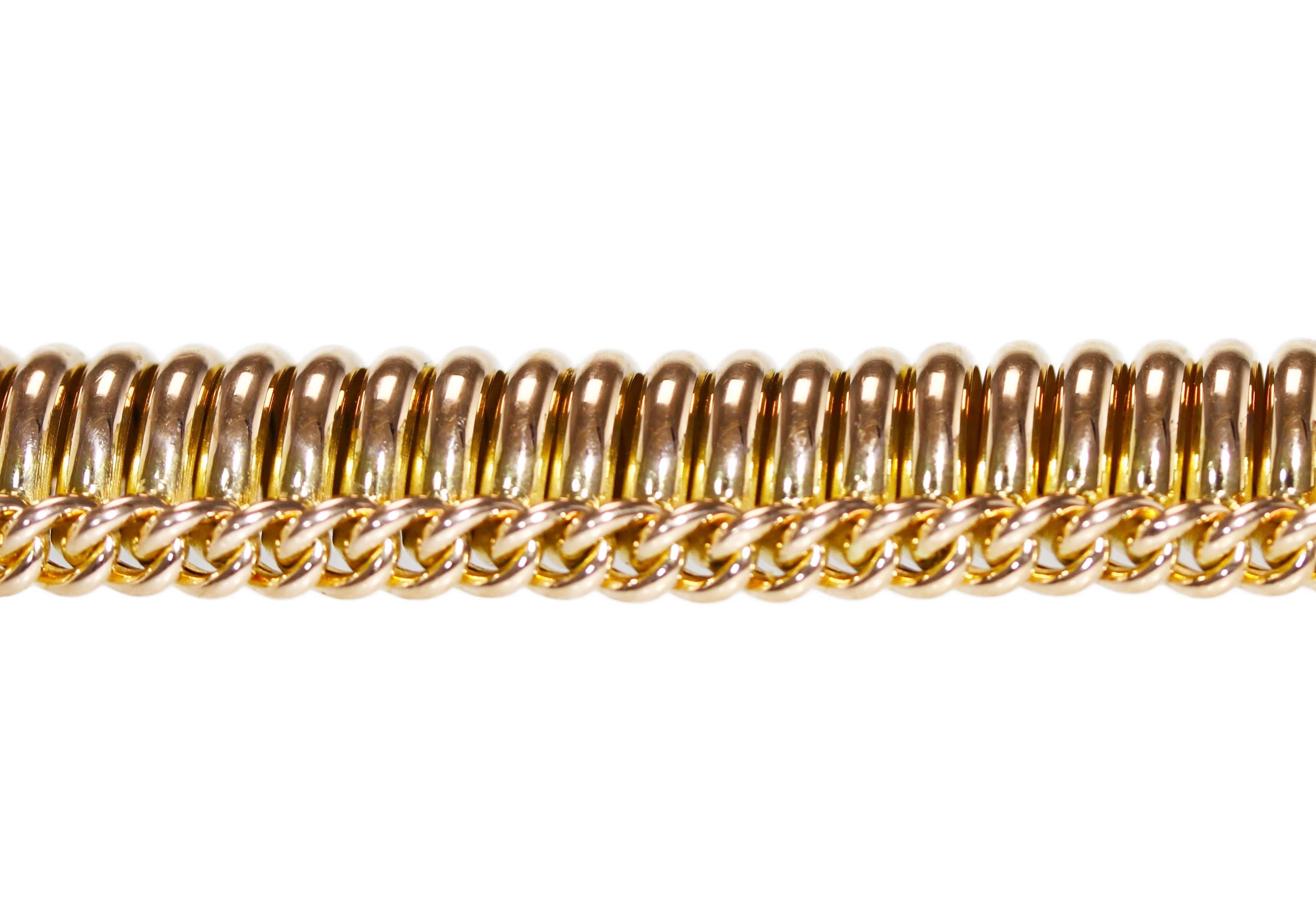 French Gold Link Bracelet 1