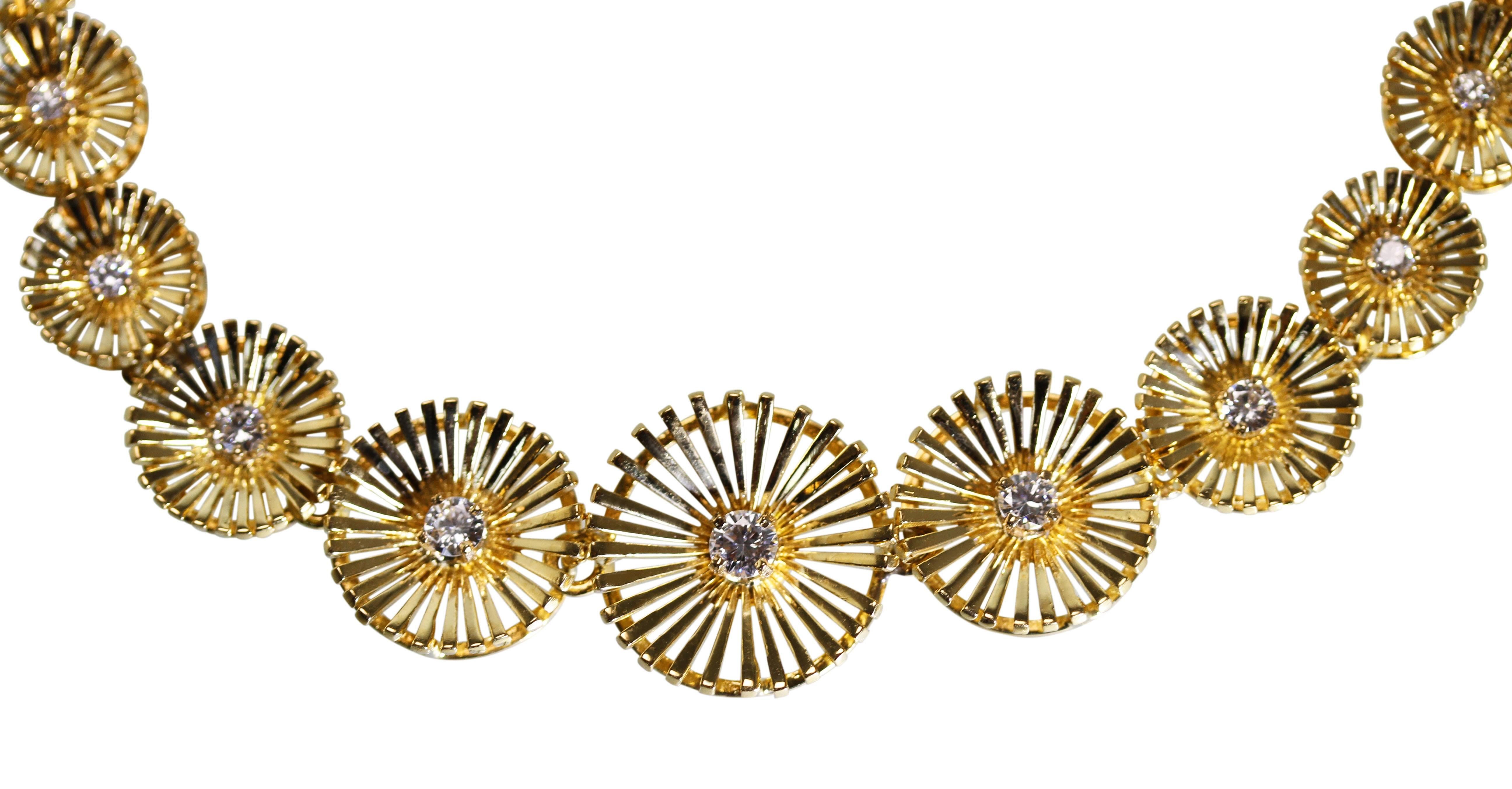 1960s Cartier Diamond Gold Necklace In Excellent Condition In Atlanta, GA