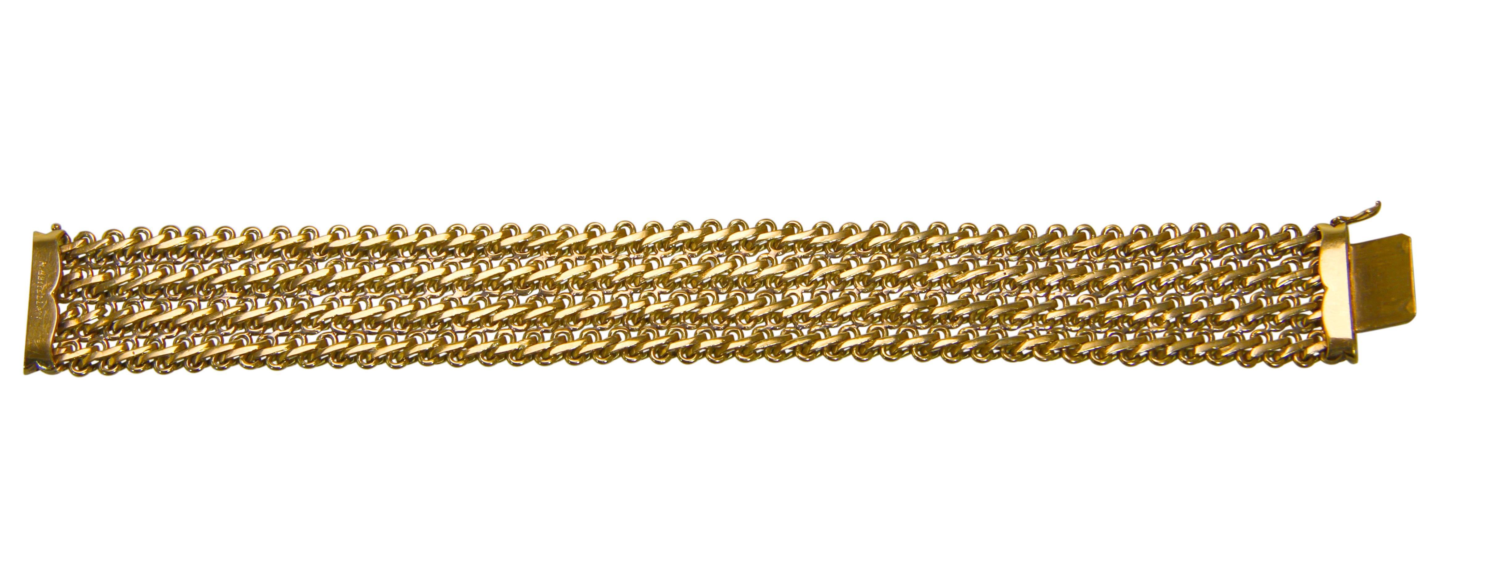 Women's or Men's 1970s Buccellati Gold Link Bracelet