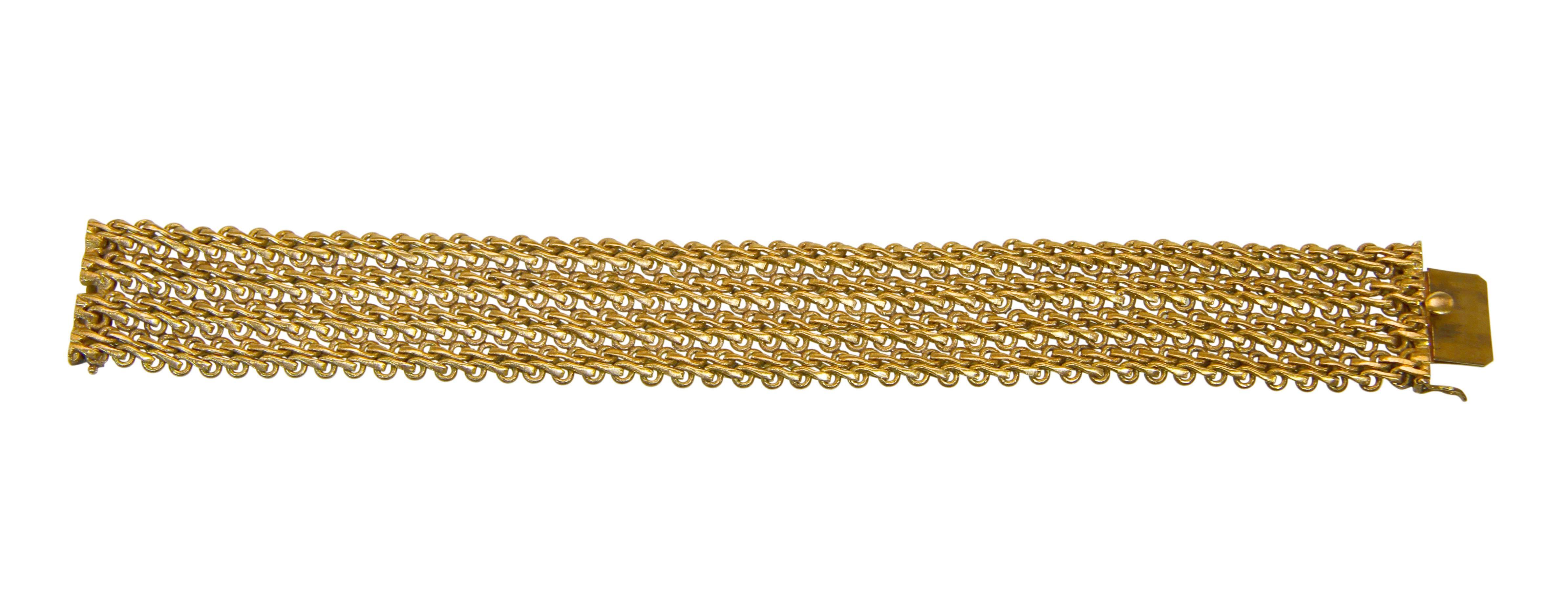 1970s Buccellati Gold Link Bracelet In Excellent Condition In Atlanta, GA