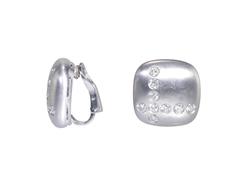 Chic Carvin French Diamond and White Gold Earclips