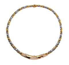 Cartier Diamond and Two-Tone Gold Necklace