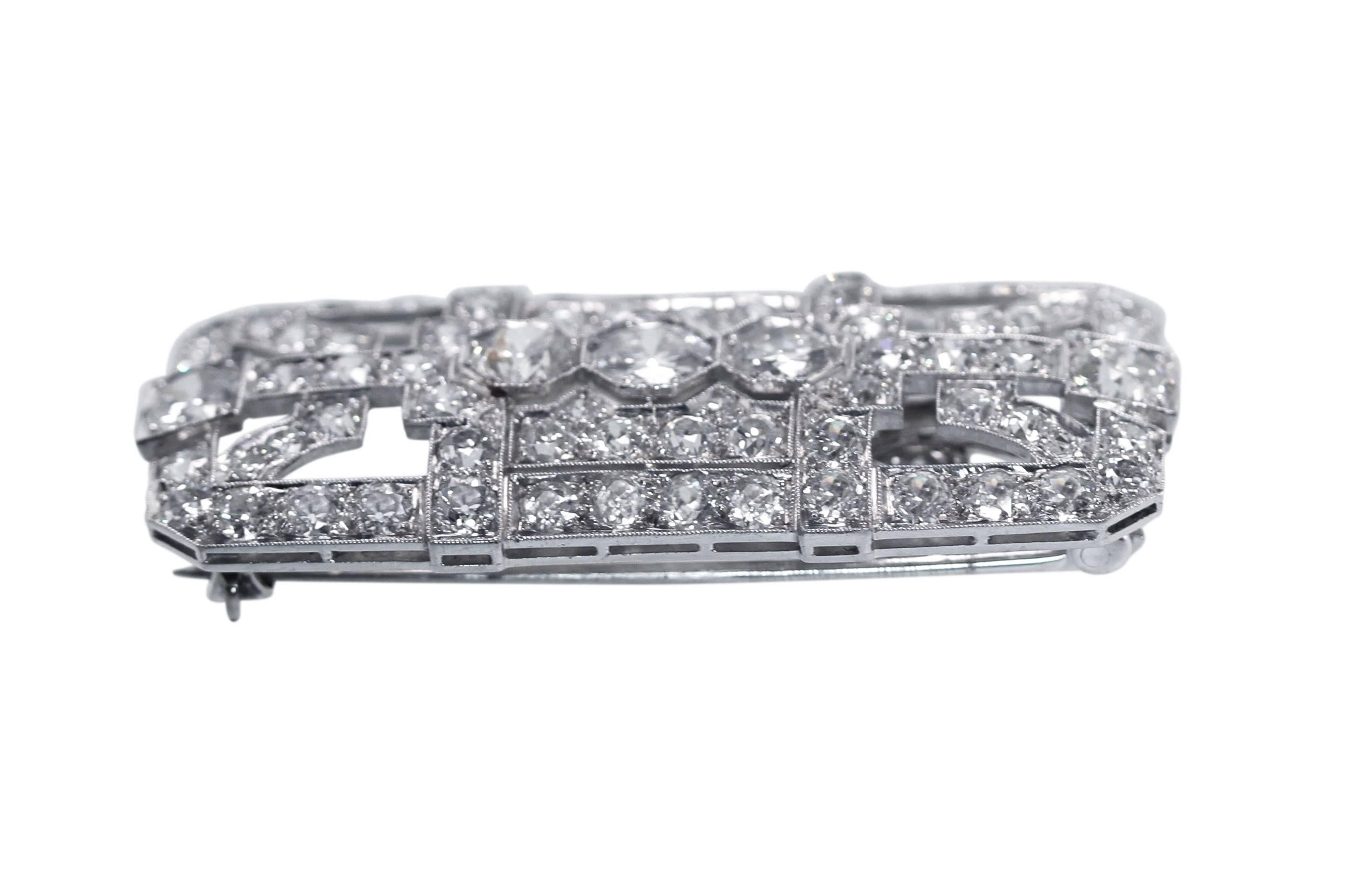 Art Deco Diamond and Platinum Convertible Longchain Necklace 4