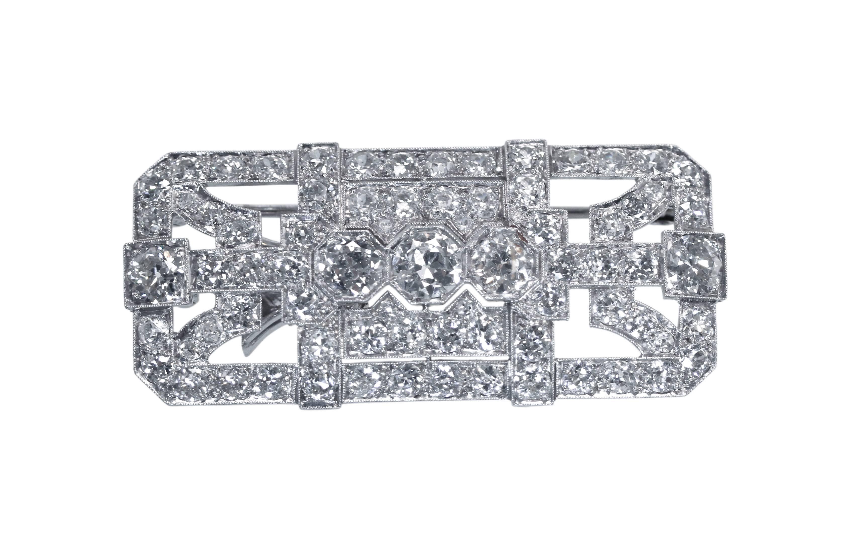Art Deco Diamond and Platinum Convertible Longchain Necklace 3