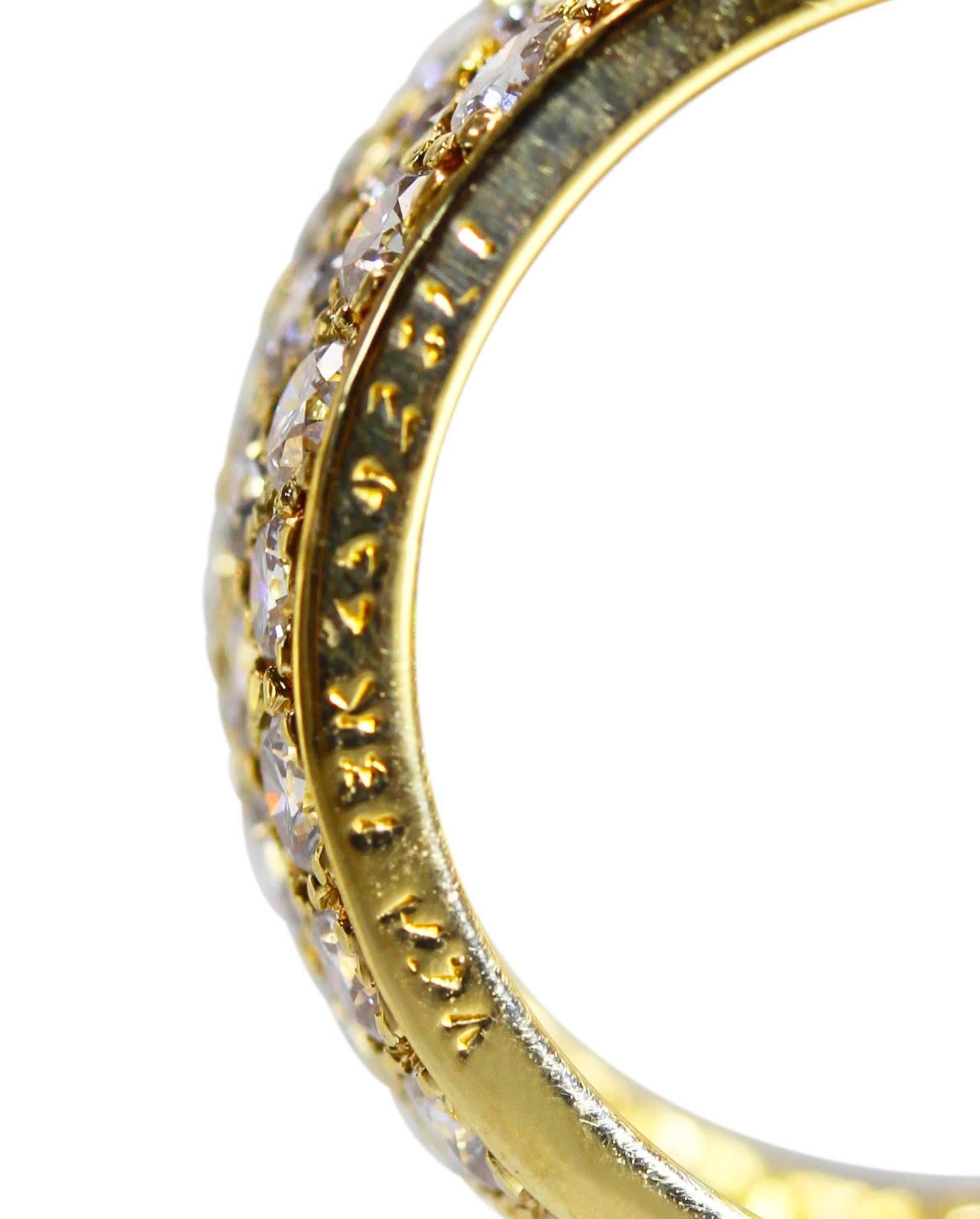 Women's or Men's 1970s Van Cleef & Arpels Diamond and Gold Band Ring