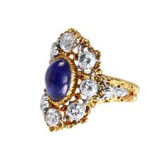 1950s Buccellati Sapphire and Diamond Ring