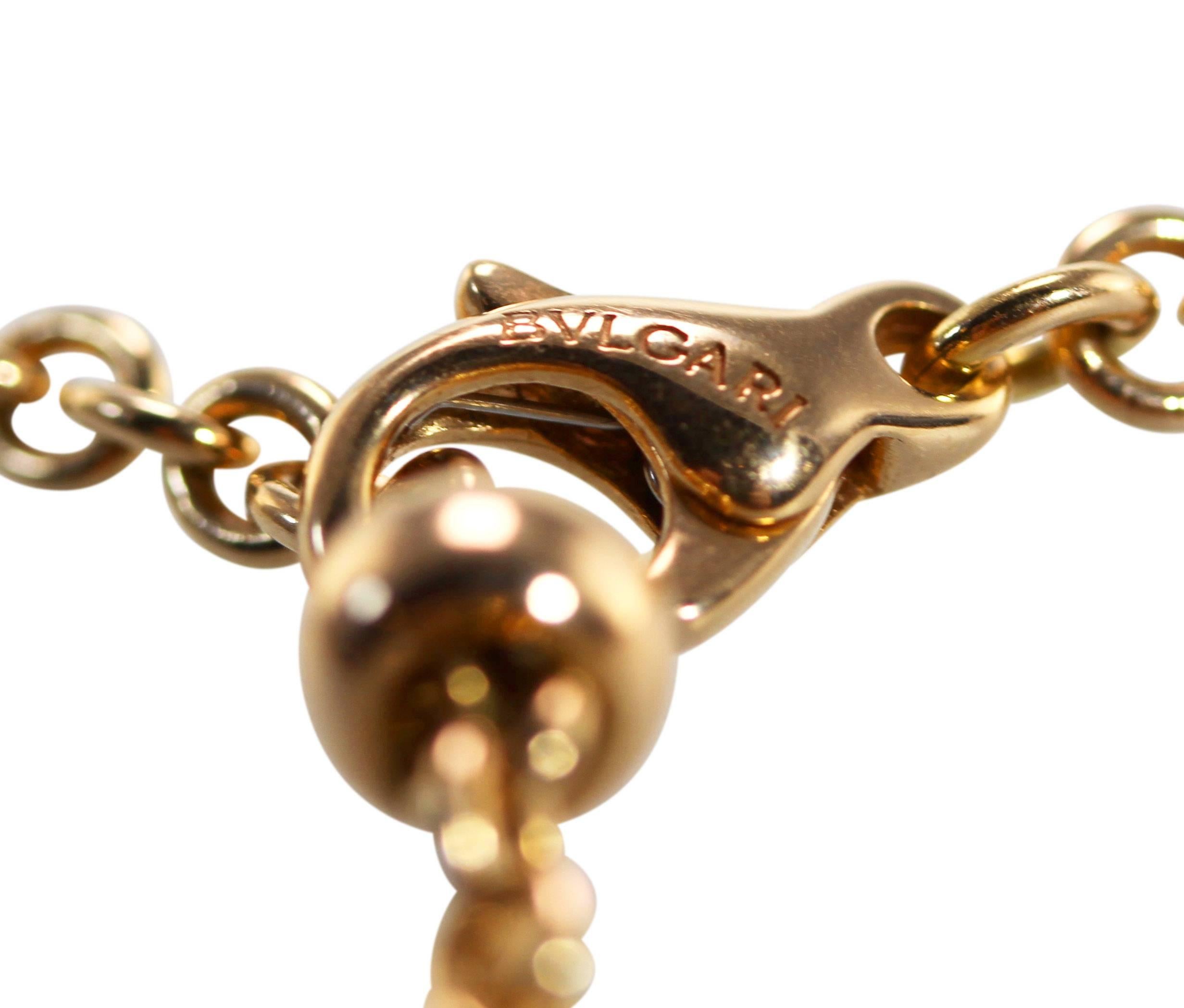 Bulgari Diamond and Pink Gold 'Parentesi' Pendant Necklace Like New 2