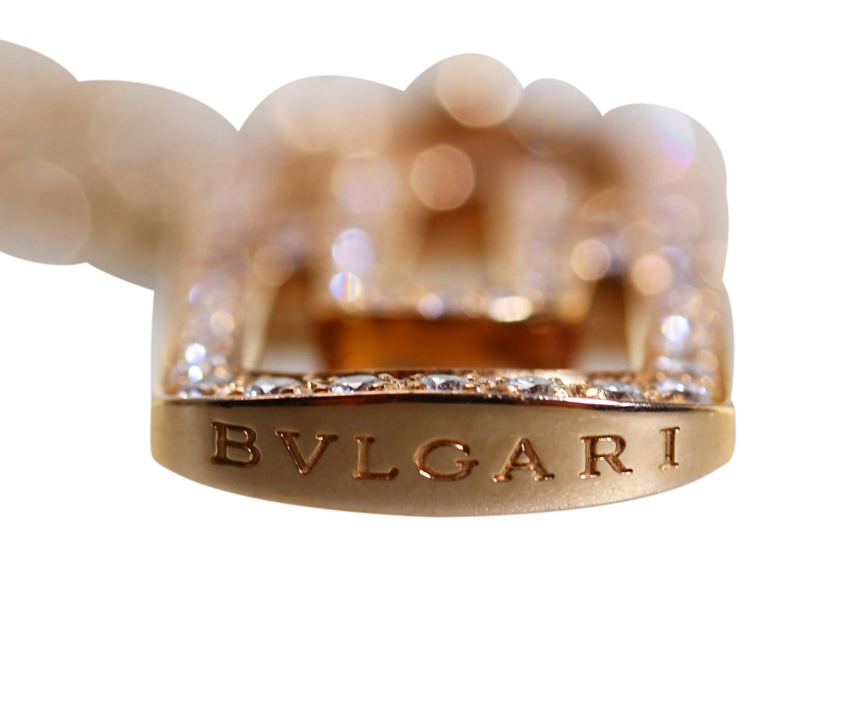 Bulgari Diamond and Pink Gold 'Parentesi' Pendant Necklace Like New 1
