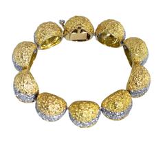 1970s Cartier Diamond and Gold Bracelet