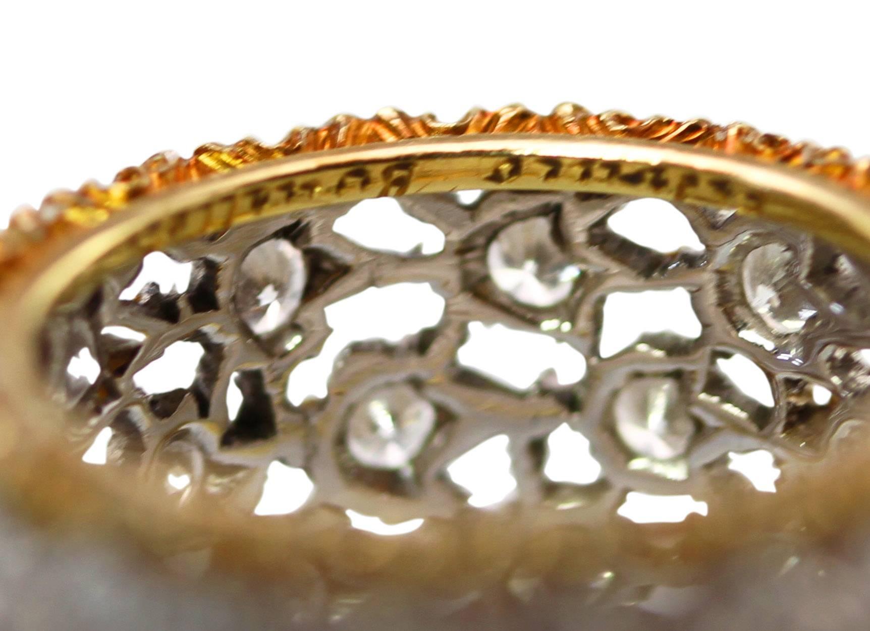 Buccellati Diamond Two Color Gold Ring 1