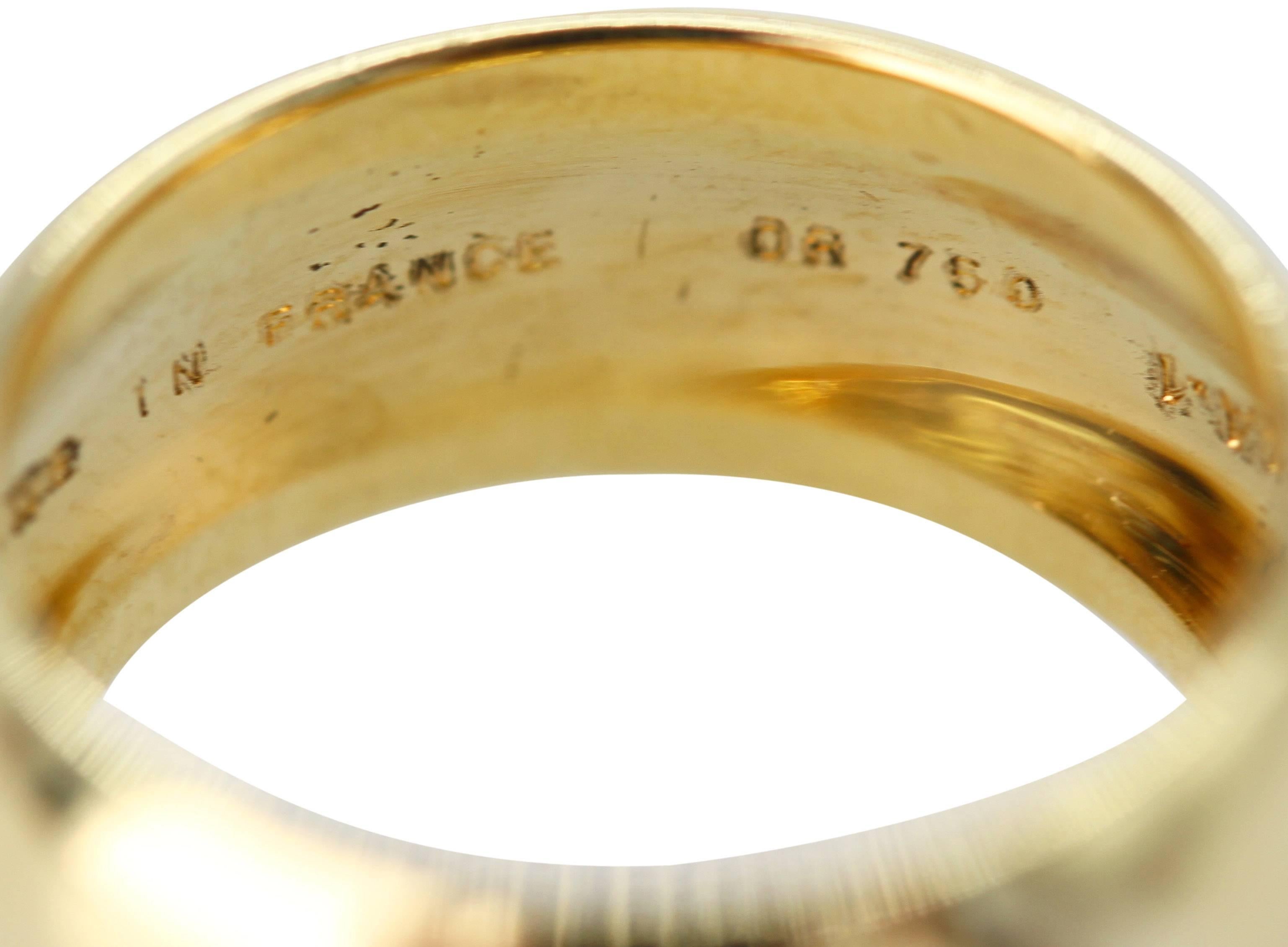 Van Cleef & Arpels Sapphire Diamond Gold Band Ring, 1970s 5