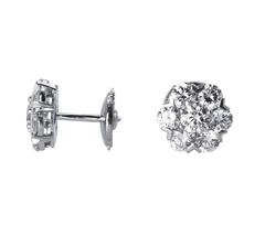 Van Cleef & Arpels Diamond White Gold Fleurette Earrings