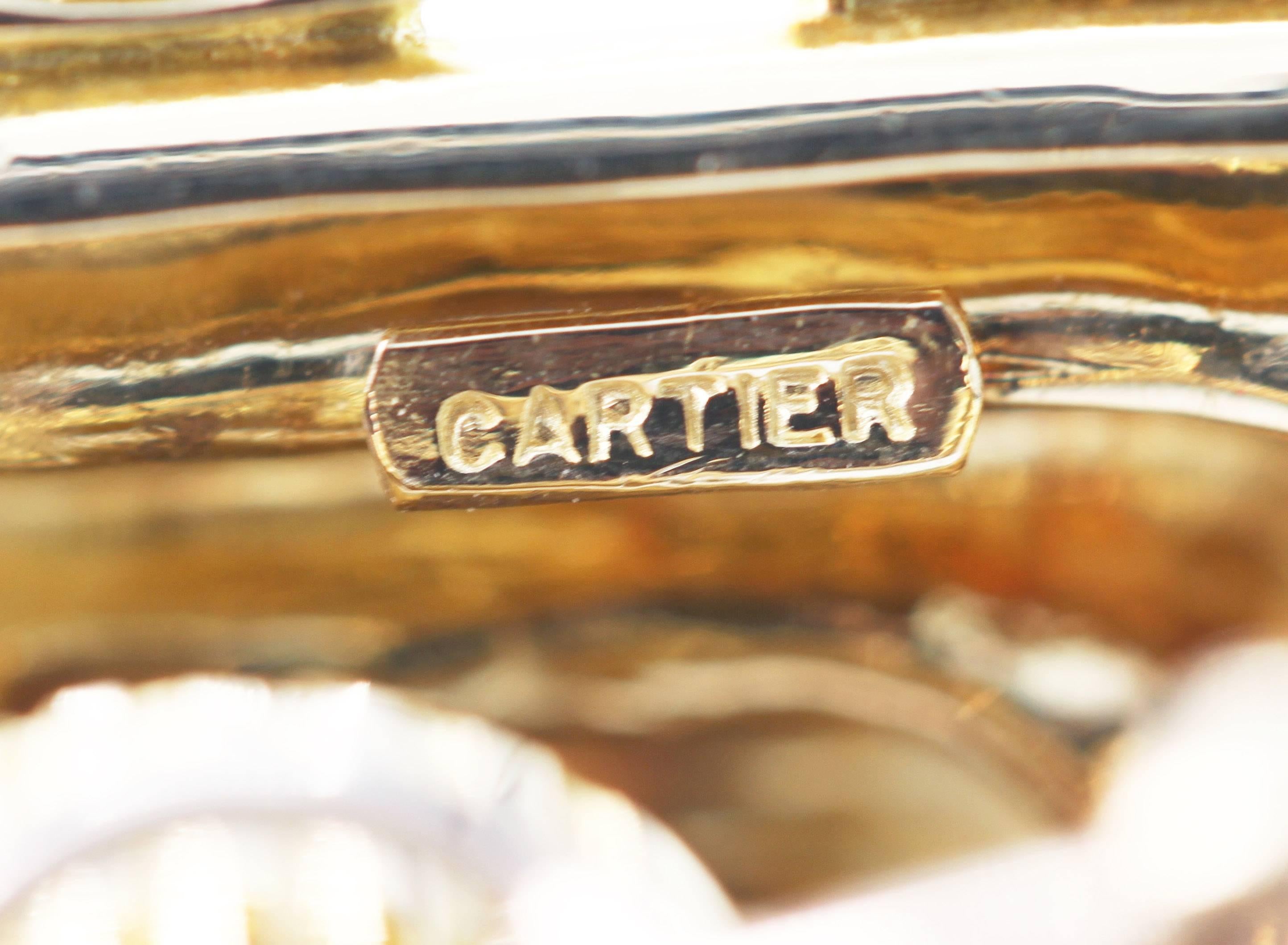 Women's or Men's Cartier Gold Earclips For Sale