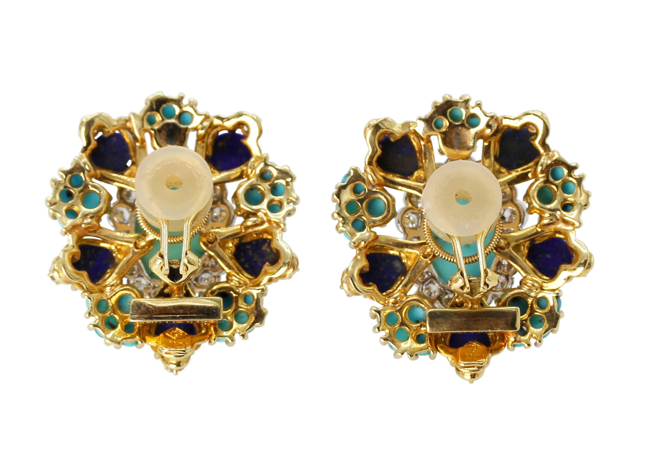 lapis and turquoise earrings