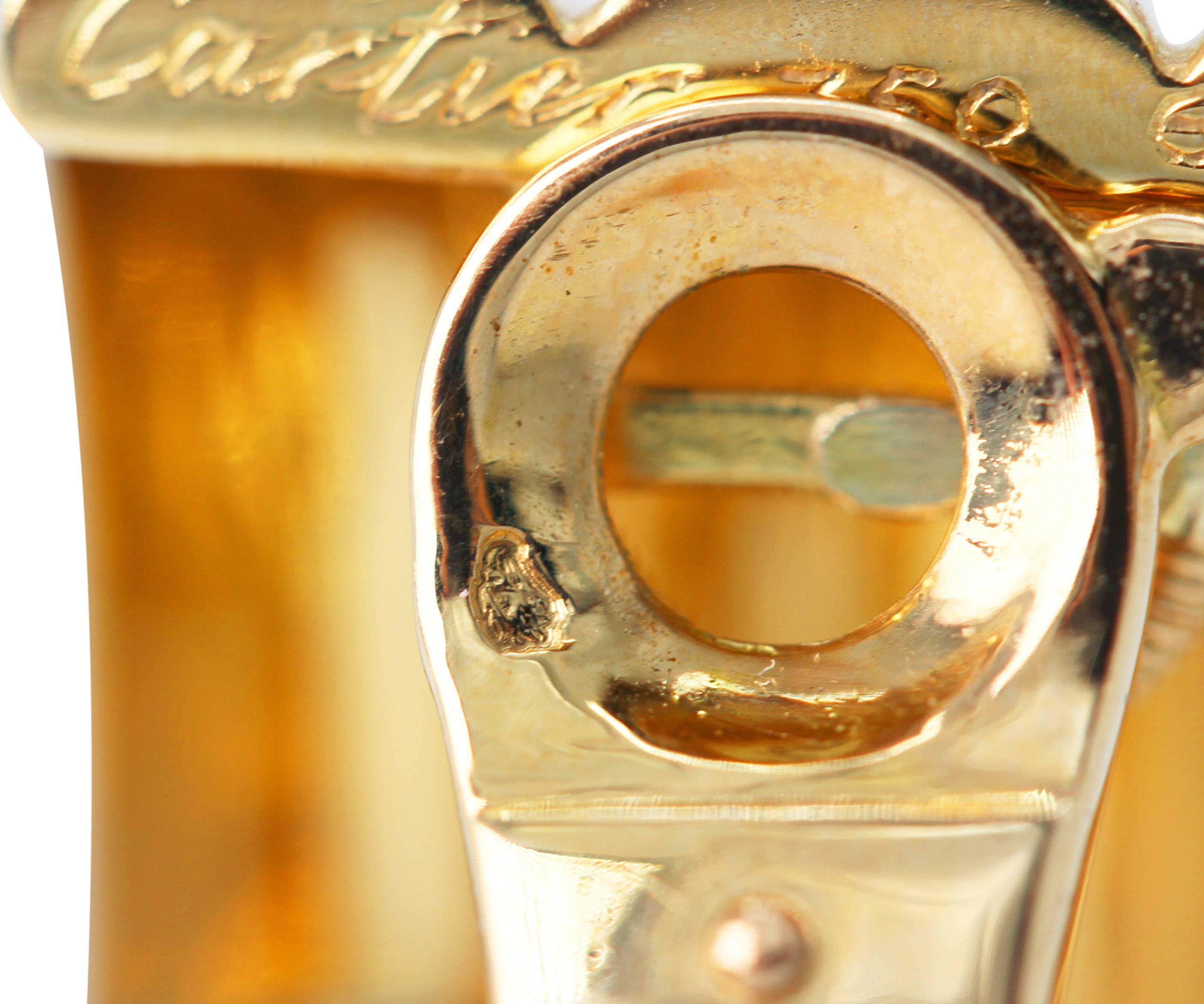 Cartier Yellow Gold Triple Hoop Earclips For Sale 2