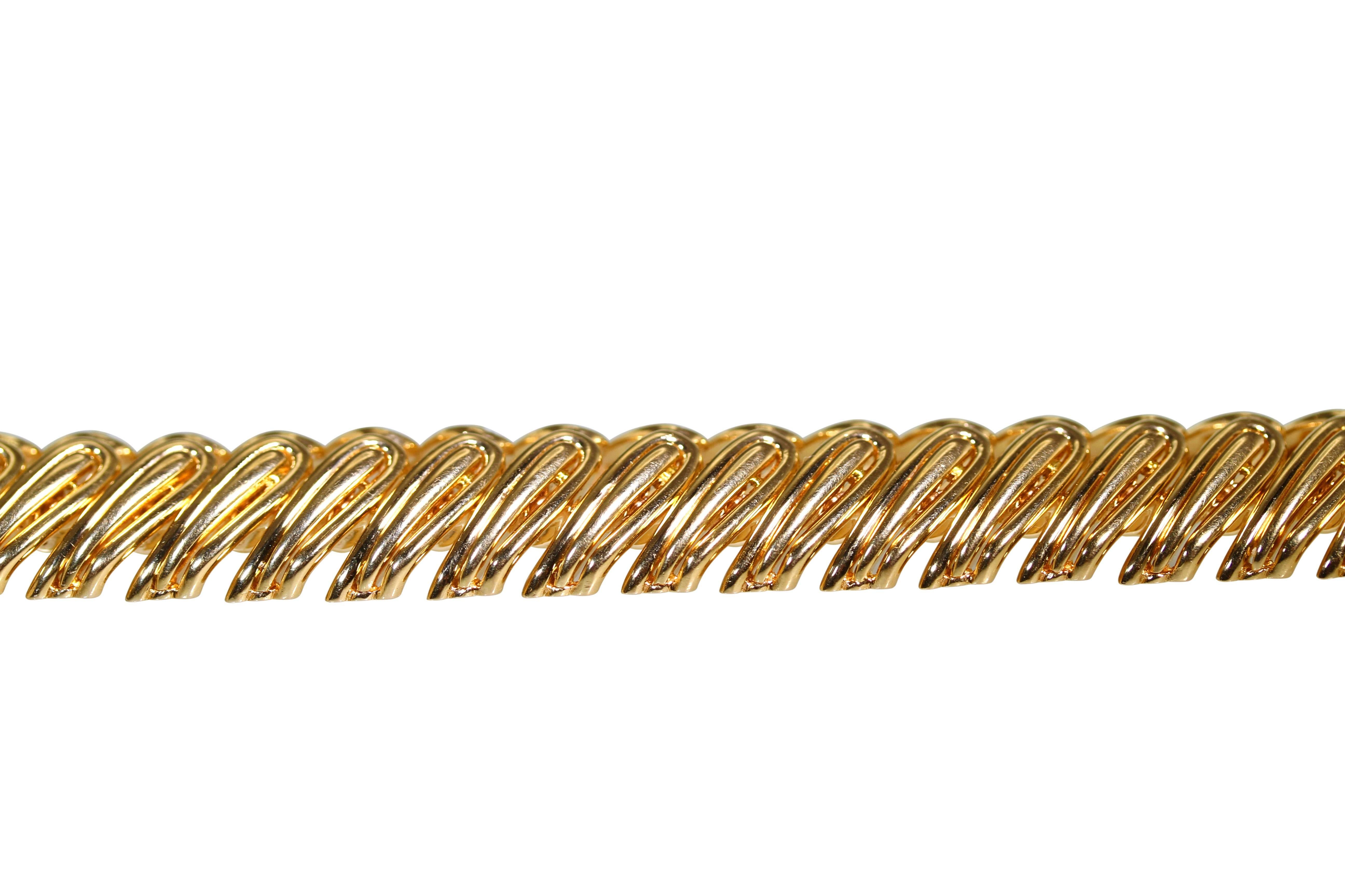 French Yellow Gold Link Bracelet 2