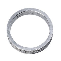 Cartier Diamond and White Gold "Love" Band Ring