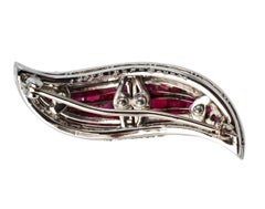 Oscar Heyman & Brothers Ruby and Diamond Flame Brooch