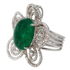 Convertible Emerald Diamond Ring Pendant
