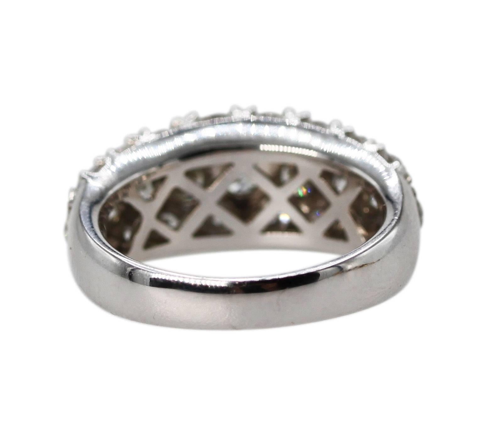 Round Cut Diamond and Platinum Cocktail Ring
