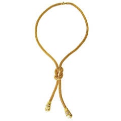 Lalaounis Ruby Diamond Gold Lion's Head Necklace