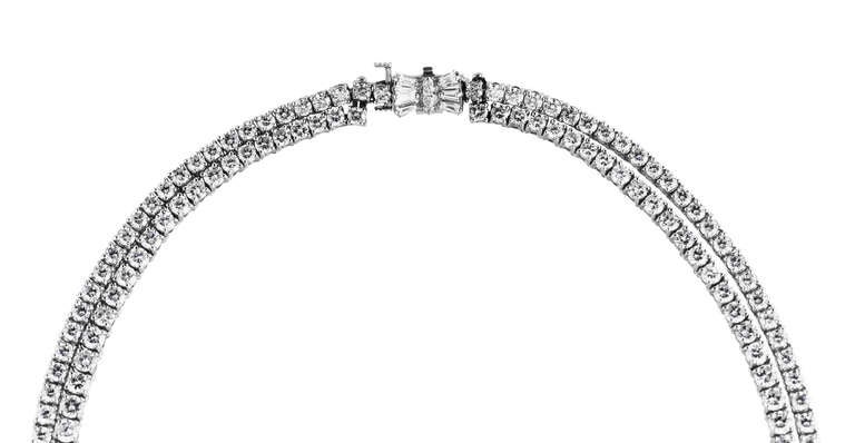 Platinum and Diamond Riviere Convertible Necklace 2