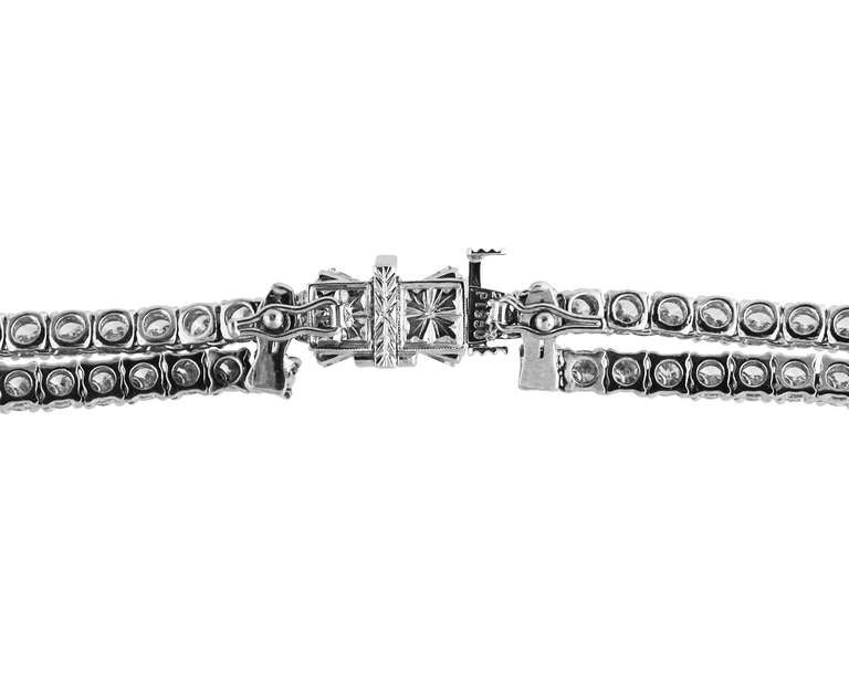 Platinum and Diamond Riviere Convertible Necklace 3