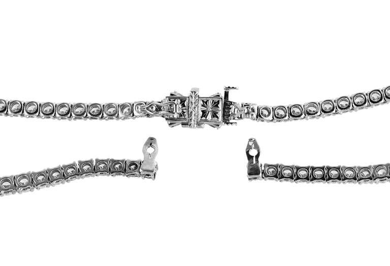 Platinum and Diamond Riviere Convertible Necklace 4