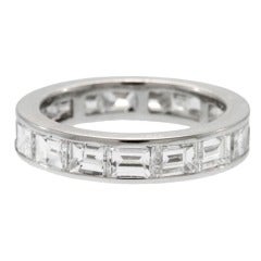 Platinum and Diamond Eternity Band Ring