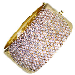 Diamond Gold Cuff Bracelet