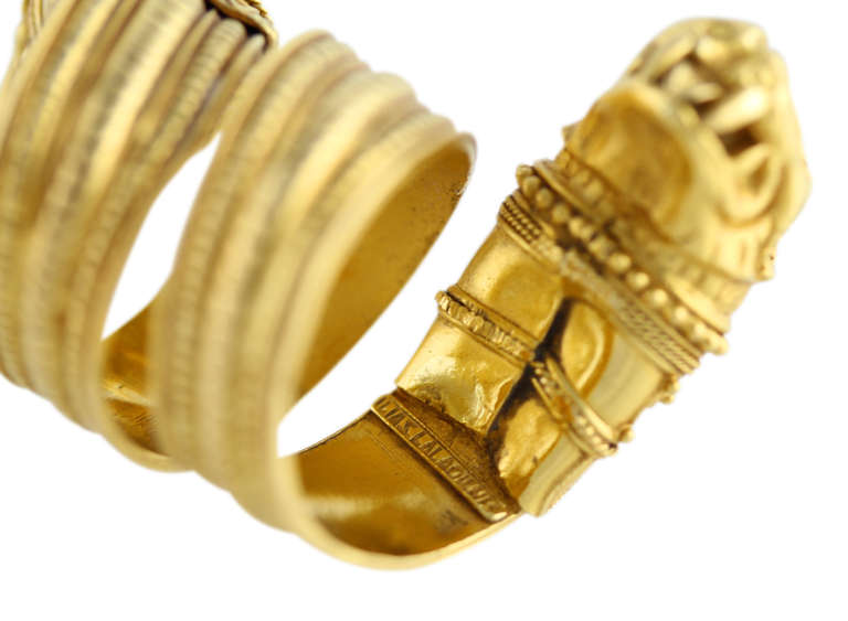 Ilias Lalaounis Gold Lion's Head Ring 1