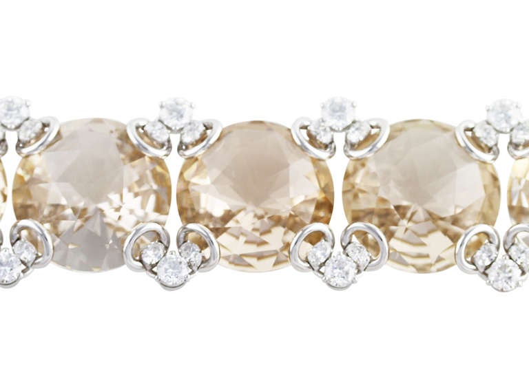 Gucci Topaz Diamond White Gold Bracelet 1