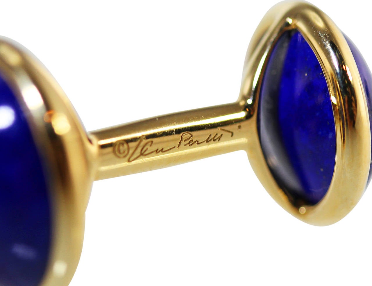 Women's Tiffany & Co. Elsa Peretti Lapis Lazuli Gold Cufflinks