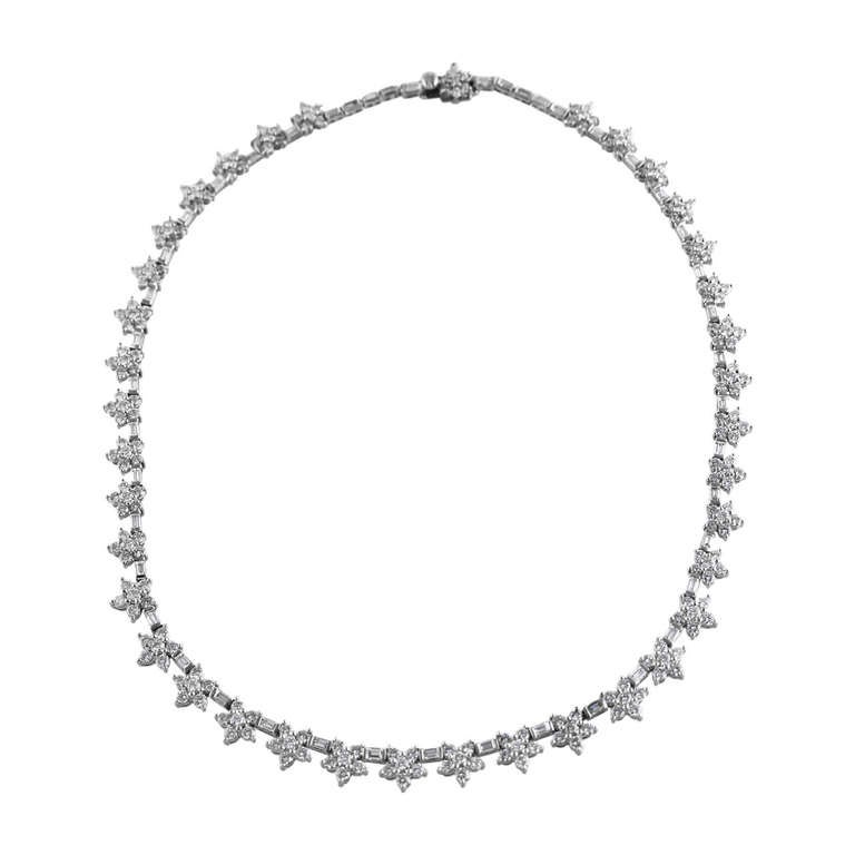 Diamond and Platinum Necklace at 1stDibs