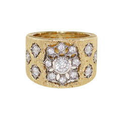 Buccellati Diamond and Gold Band Ring