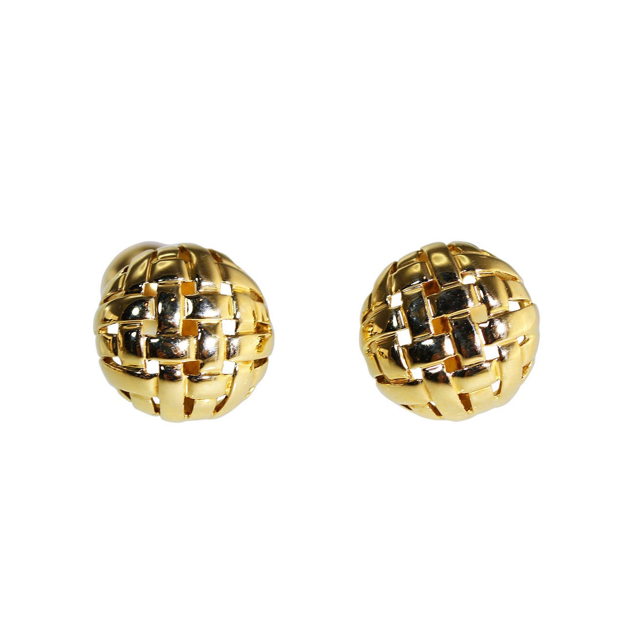 1995 Tiffany & Co. Gold Weave Cufflinks