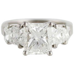 GIA Certified 3.02 Radiant, I color, VS2 clarity. Platinum Diamond Setting.