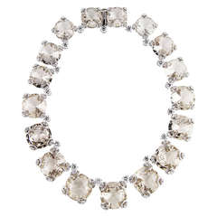 Gucci Topaz Diamond White Gold Necklace