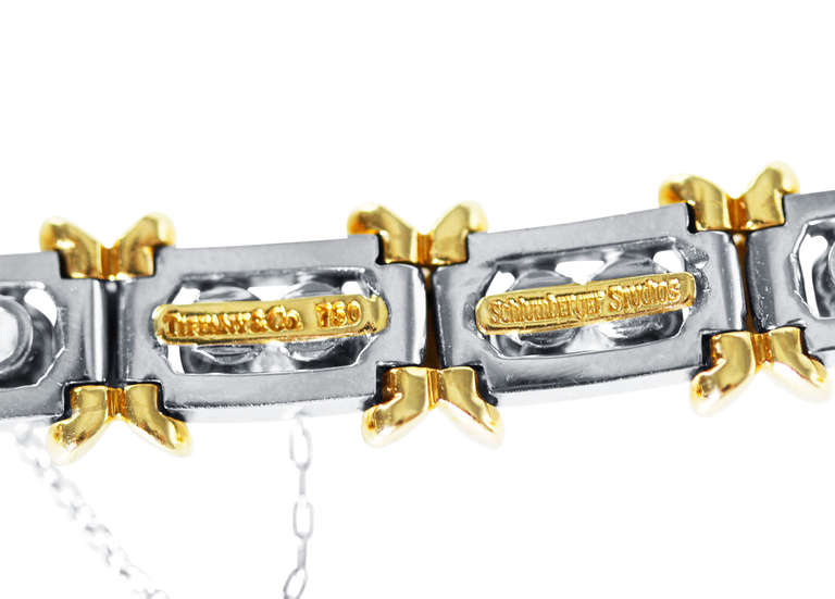 Tiffany & Co. Schlumberger Diamond Gold Platinum 36 Stone Bracelet 1