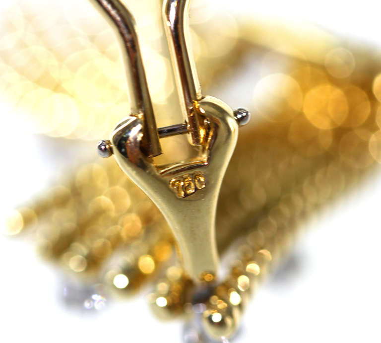 Schlumberger for Tiffany & Co. Diamond Gold V-Rope Earclips 1