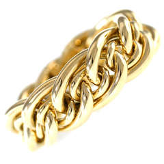 Italian Polished Gold Link Bracelet